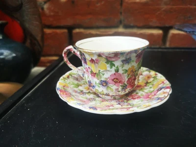 £19.99 • Buy James Kent Chintz Du Barry Demi Tasse Cup And Saucer, Art Deco 1930s 6 X 7 Cms