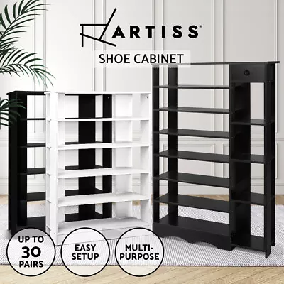 $67.95 • Buy Artiss Shoe Rack Cabinet Shoes Storage Shelf Organiser Black White Stand Drawer
