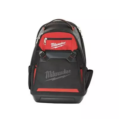 Milwaukee Jobsite Backpack 35-Pockets Laptop Sleeve Padded Handle Zippered Top • $84.92