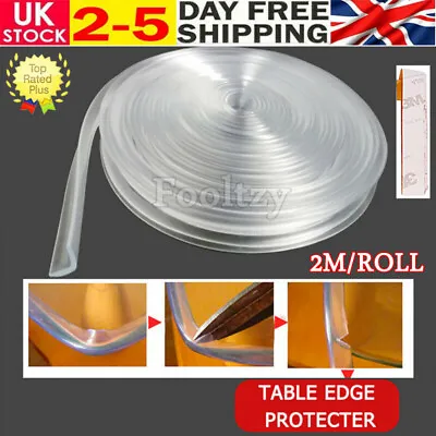 £3.95 • Buy 2M Baby Safety Desk Table Edge Corner Protector Cushion Guard Strip Soft Bumper
