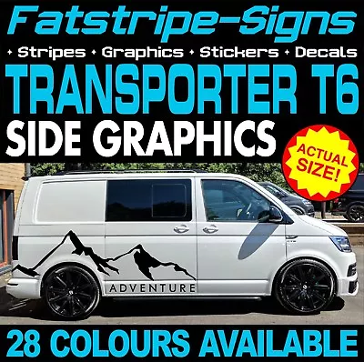 To Fit VW TRANSPORTER T6 GRAPHICS STICKERS STRIPES DECALS DAY VAN CAMPER SWB LWB • £59.99