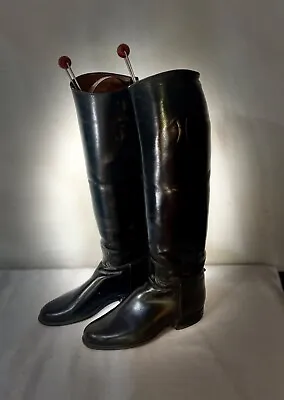 Vintage British English Hunting Riding Boots & Boot Trees 1970s See Pics For Sz • $69