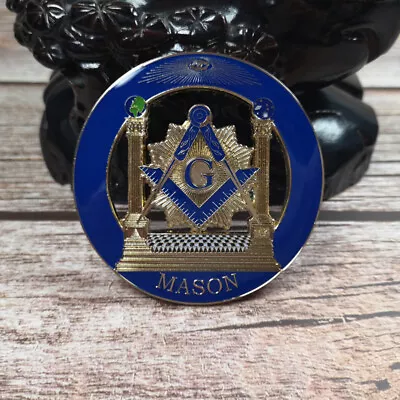 Masonic Car Emblem  MASON  Badge Mason Freemason 3'' Symbol Gift For Freemason   • $7.99