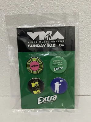 MTV VMA Video Music Awards Pinback Buttons New 4 Pins Music Fans Memorabilia • $5.99