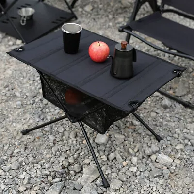 Portable Camping Aluminum Alloy Frame Oxford Cloth Folding Table W/Carry Bag • £24.95