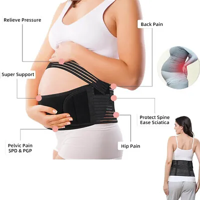 Pregnancy Maternity Belt Breathable Lumbar Back Support Band Belly Bump Brace UK • £6.99