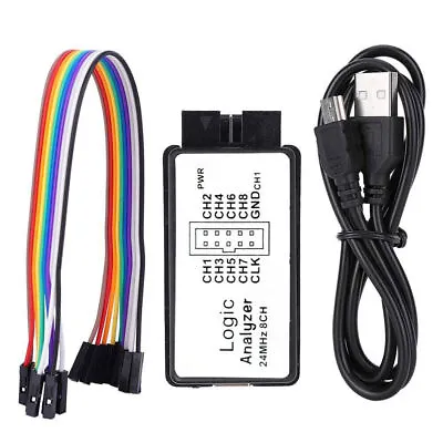 8 Channel 24MHz USB Logic Analyzer 8 CH Logic Analyzer For MCU ARM FPGA • £7.29