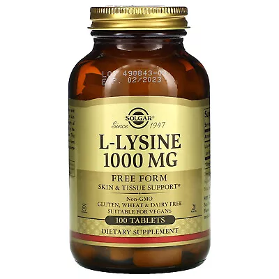 L-Lysine Free Form 1000 Mg 100 Tablets • $15.78