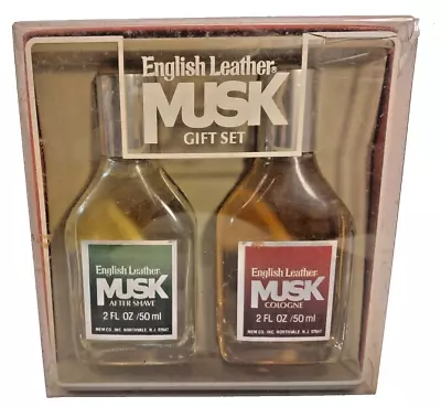 English Leather Musk Gift Set Vintage After Shave & Cologne (2)-2oz FULL Bottles • $127.50