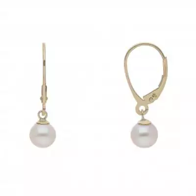 New 9ct Gold Freshwater Cultured Pearl Leverback Drop Earrings 9ct Gold For Her • £178.25