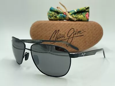 MAUI JIM CASTLES MJ728-2M Matte Black / Neutral Grey POLARIZED AUTHENTIC Italy • $179