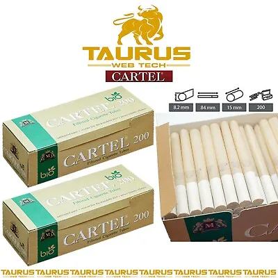£5.95 • Buy 4000x CARTEL BIO Unbleached Filter TUBES Tips Paper Smoking Cigarette Tobacco UK