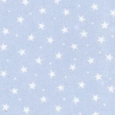 100% Cotton Craft Fabric By The Metre 3mm Stars Ditsy Dress  Quarter Powder Blue • £4.50