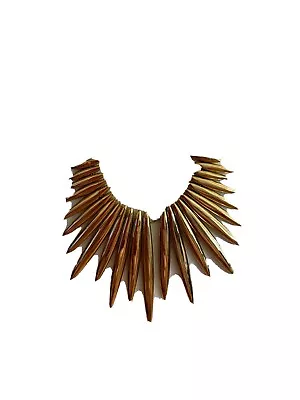 $250 Michael Kors Goldtone Tribal Statement  Pendant Necklace T39 • $75.97