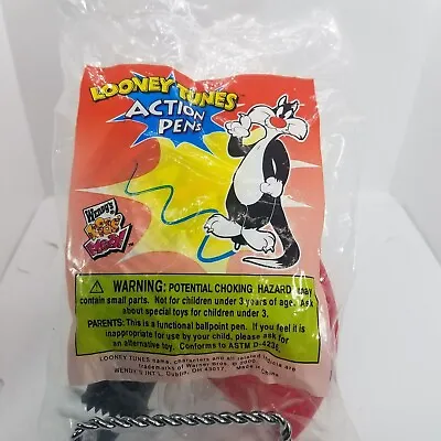 $4.99 • Buy Looney Tunes Wendys Action Pens Sylvester New Vtg 2000