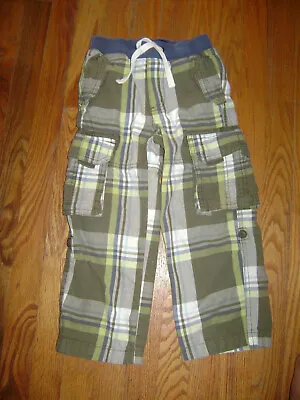 Mini Boden TODDLER BOYS CARGO PANTS Size 5 / 5Y GREEN 100% COTTON CUTE • $21.99