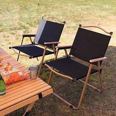 Directors Folding Chair With Arms Director Camping Garden Fishing Outdoor Seat • £19.95