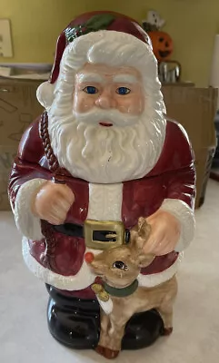 JC Penney Santa With Deer Cookie Jar Ala Carte  • $19.95