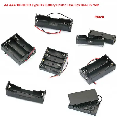 DIY Battery Holder Case Box Base 9V Volt With Bare Wires Shell AA AAA PP3 • £3.72