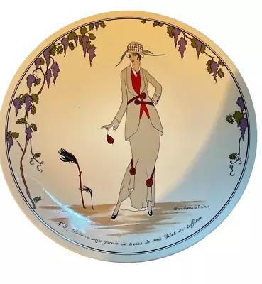 Vintage VILLEROY & BOCH  Design 1900  Porcelain 10 3/8  Dinner Plate Art Nouveau • $45