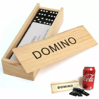 28 Pcs Domino Game Wooden Boxed Traditional Classic Blocks Play Set Toy Gift New • $7.63