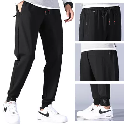 Men's Activewear Track Pant Sport Gym Training Joggers Zip Pockets Sweatpants • $21.99