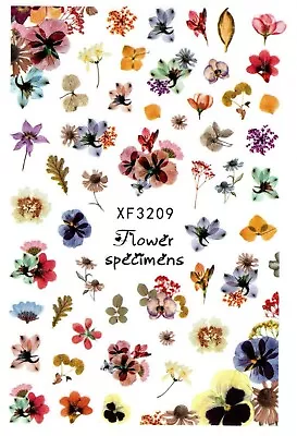 Nail Art 3D Stickers Stones Design Decoration Tip Flower Purple Pink XF3209 NS34 • $2.95