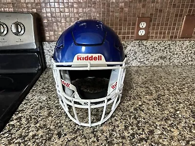 Riddell Speed FLEX Football Helmet Royal Blue White Facemask Adult X - Large XL • $424.99