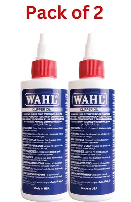2 X WAHL CLIPPER OIL 118.ML 4 FL OZ FOR CLIPPERS SHAVERS OIL  (Two Pieces) • $22.06