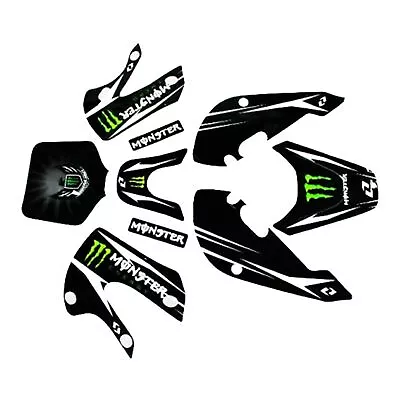 MONSTER Decals Graphic Stickers Kit KLX110 STYLE Fairing PIT PRO Dirt Bike • $33.42