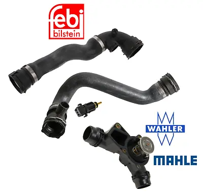 OEM Engine Thermostat Upper Lower Hose Temperature Sensor Kit 4pcs For BMW E46  • $132.54