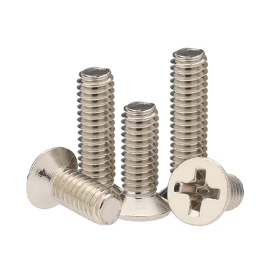 £1.86 • Buy Nickel Plating/ Black Phillips Machine Screws Countersunk Flat Head Bolts M1-M5