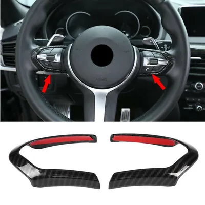 For BMW F10 F20 F13 F15 F16 X5 X6 M Sport Steering Wheel Strip Trim Carbon Look  • $16.94