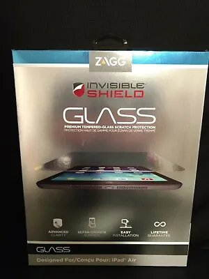 Zagg Invisible Shield Glass Ipad Air • $10