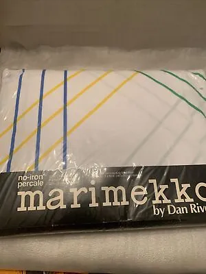 Marimekko King Size Fitted Primary Colors Stripe NIP* New Seasoned • $20