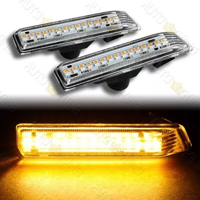 Fit Bmw E36 E53 X5 Clear Lens Amber Led Turn Signal Side Marker Light • $16.35