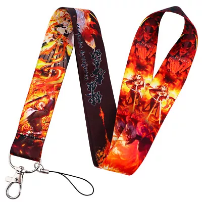 Demon Slayer Kimetsu No Yaiba Anime Kyōjurō Rengoku Fire ID Badge Holder Lanyard • $5.99