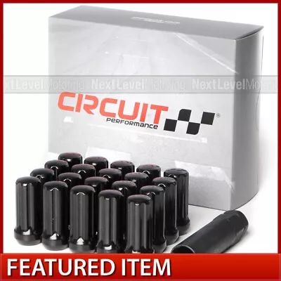 Circuit Steel Closed Black 7 Spline Lug Nut 9/16-18 20pc Fits Dodge Ram Dakota • $22.99