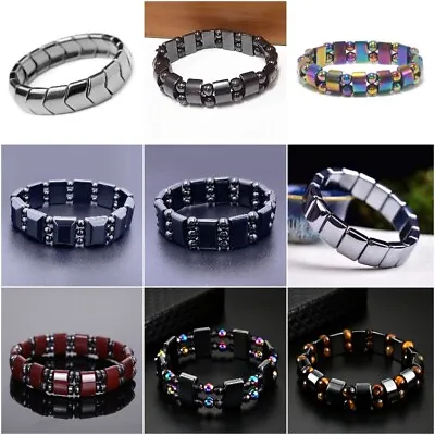 Magnetic Healing Therapy Bracelet Arthritis Hematite Weight Loss Pain Relief • £4.78