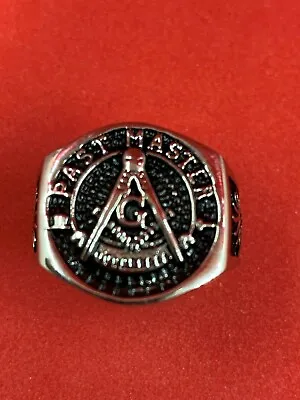 Men's Past Master Degree Masonic Silver Ring York Rite Freemason Ring • $18.64
