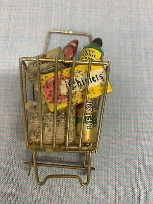 Miniature Shopping Cart Refrigerator Magnet With Groceries • $9.99