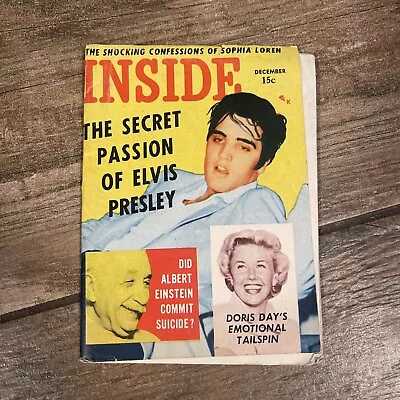 Elvis Presley Inside The Secret Passion Of  Magazine December 1956 Rare • $34.99