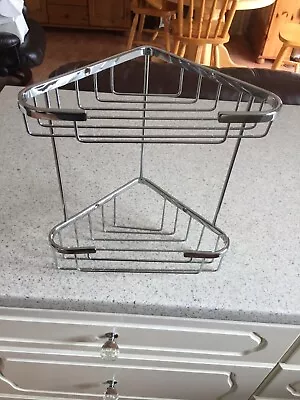 £9.50 • Buy Caddy Shower Corner Chrome Bathroom Basket Shelf Storage Wire Organizer 2 Choice