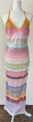 Missoni Sequin Fiammenta-Stitch Maxi Dresserup Size IT/44 US/8 Retail $2020 • $695