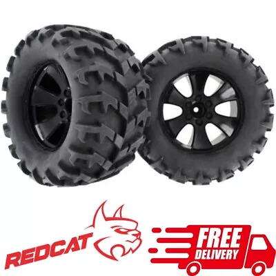 Redcat Racing Earthquake Pre-Mounted 1/8 RC Car Monster Truck Tires Wheels 12mm • $34.99