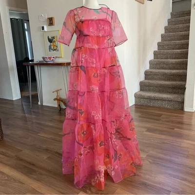 $300 • Buy STAUD Hyacinth Dress Floral Tiered Dress Sz S NWT! MSRP $395