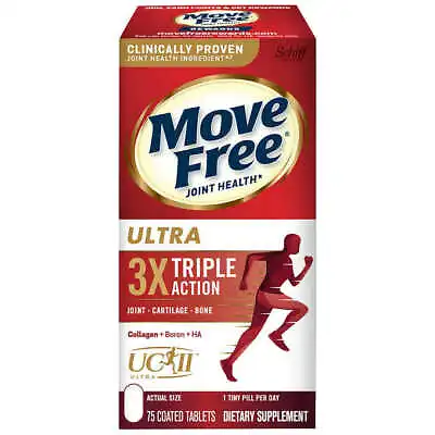 Schiff Move Free Ultra Triple Action Joint Supplement 75 Tablets * FAST SHIP * • $34.59