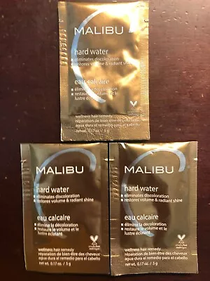 3 PACK MALIBU C HARD WATER WEEKLY Eliminates Discoloration Restore Volume • $13.99