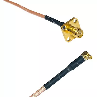 RG316 RP-SMA Female Flange To MMCX MALE ANGLE RF Cable FAST-SHIP LOT • $9.24