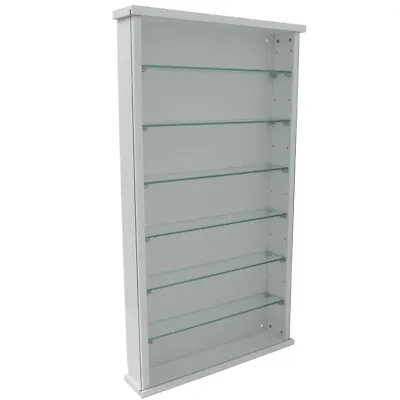 £79.99 • Buy EXHIBIT - Solid Wood 6 Shelf Glass Wall Display Cabinet - White 3306OC